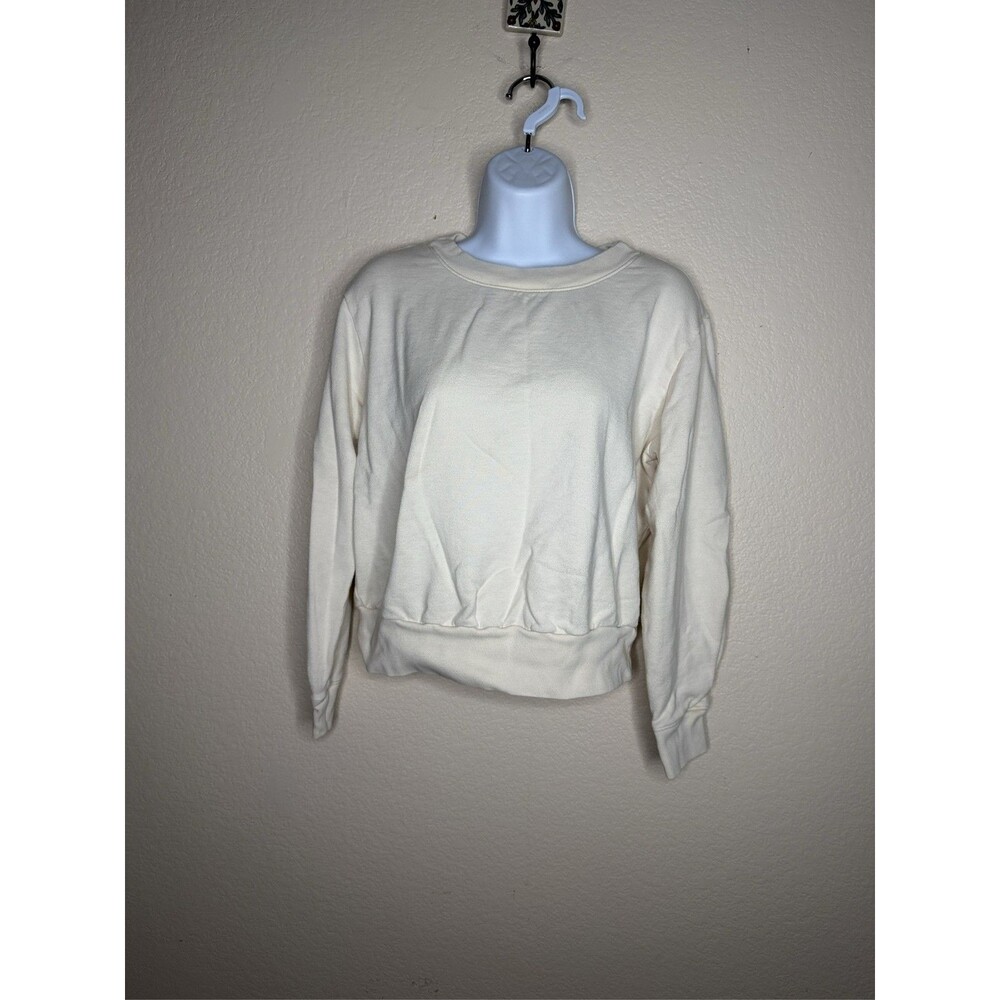 Everlane Crewneck Sweatshirt Womens Small Cream French Terry Pullover sz S